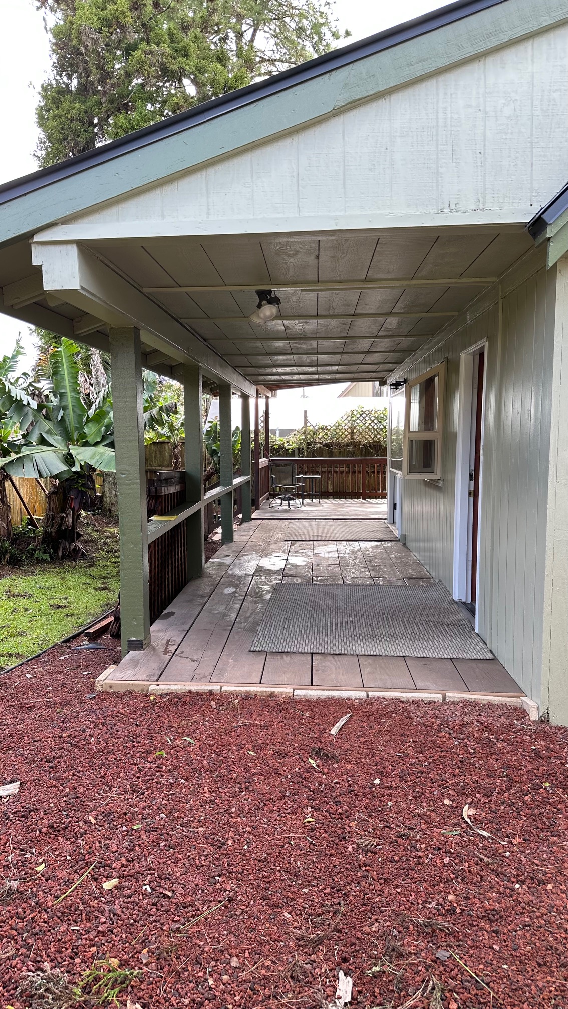 Spacious covered deck